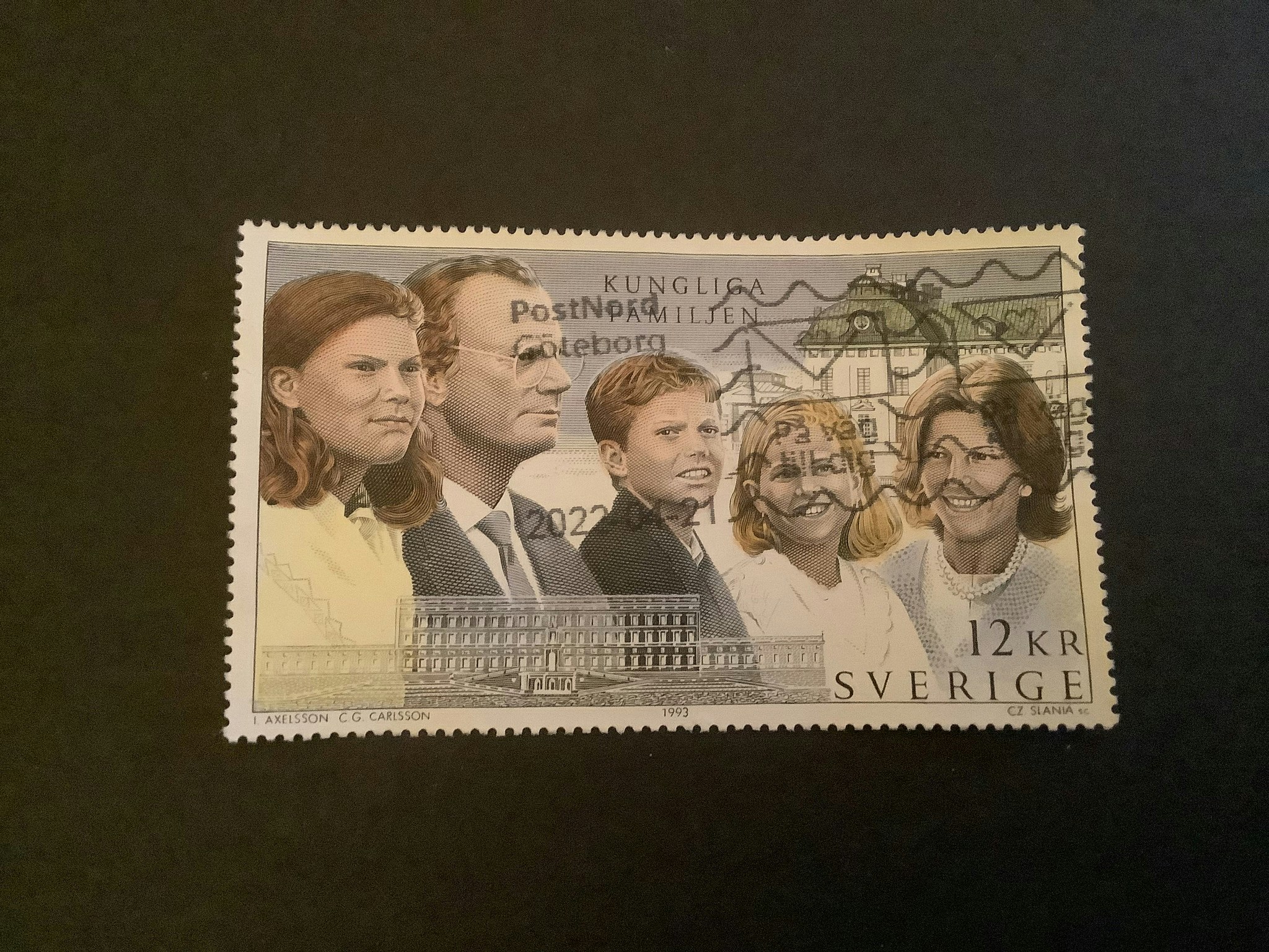 Den kungliga familjen stämplat märke, facit nr 1815