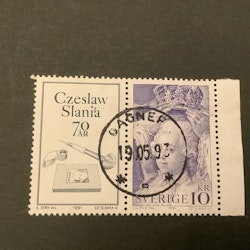 Czeslaw Slania 1991 facit nr 1706  lyxstämplat GAGNEF