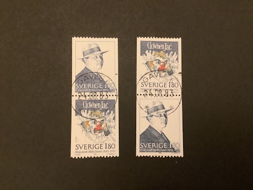 Hjalmar Bergman facit nr 1267 SX 1 och SX 2 lyxstämplade par GÄVLE 6
