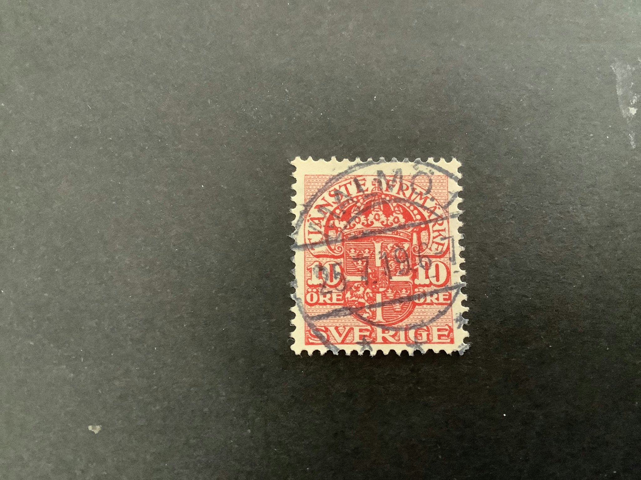 Tjänstefrimärke litet format facit nr TJ 47 praktstämplat MALMÖ 1