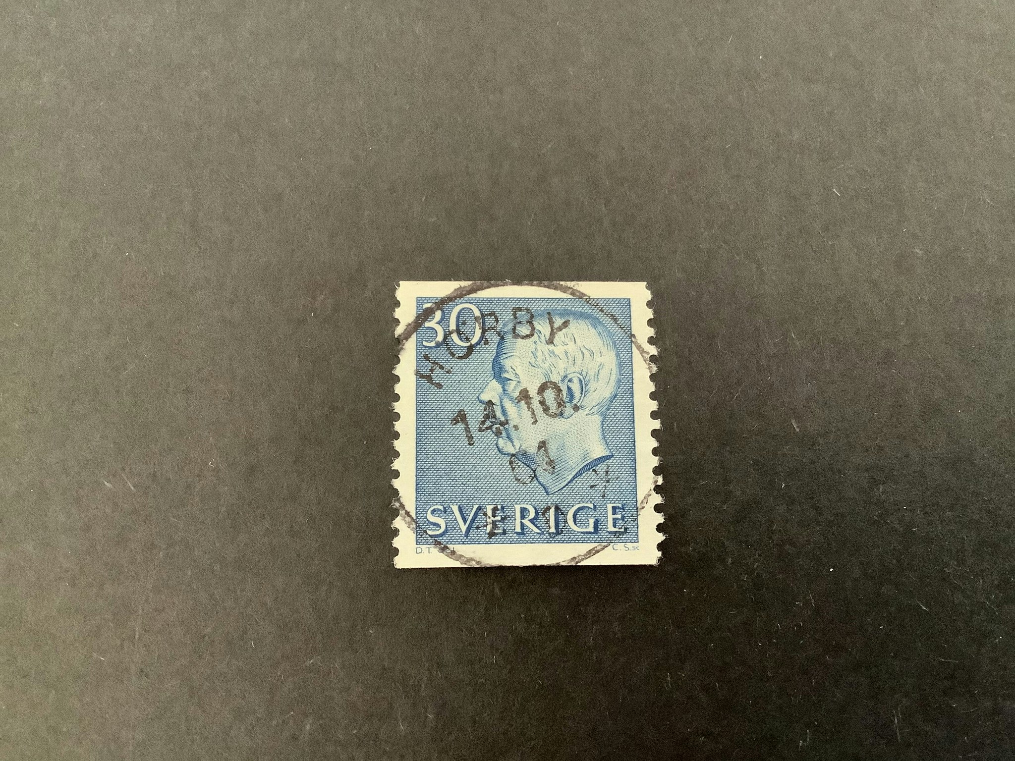 Gustaf VI Adolf typ III facit nr 421 A praktstämplat HÖRBY