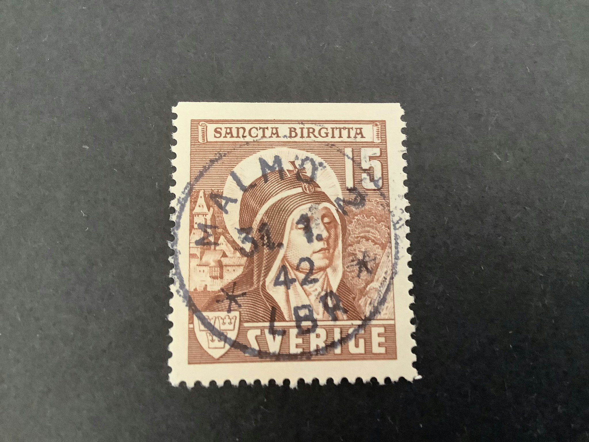 Sancta Birgitta facit nr 335 B1 praktstämplat MALMÖ 2 *LBR*