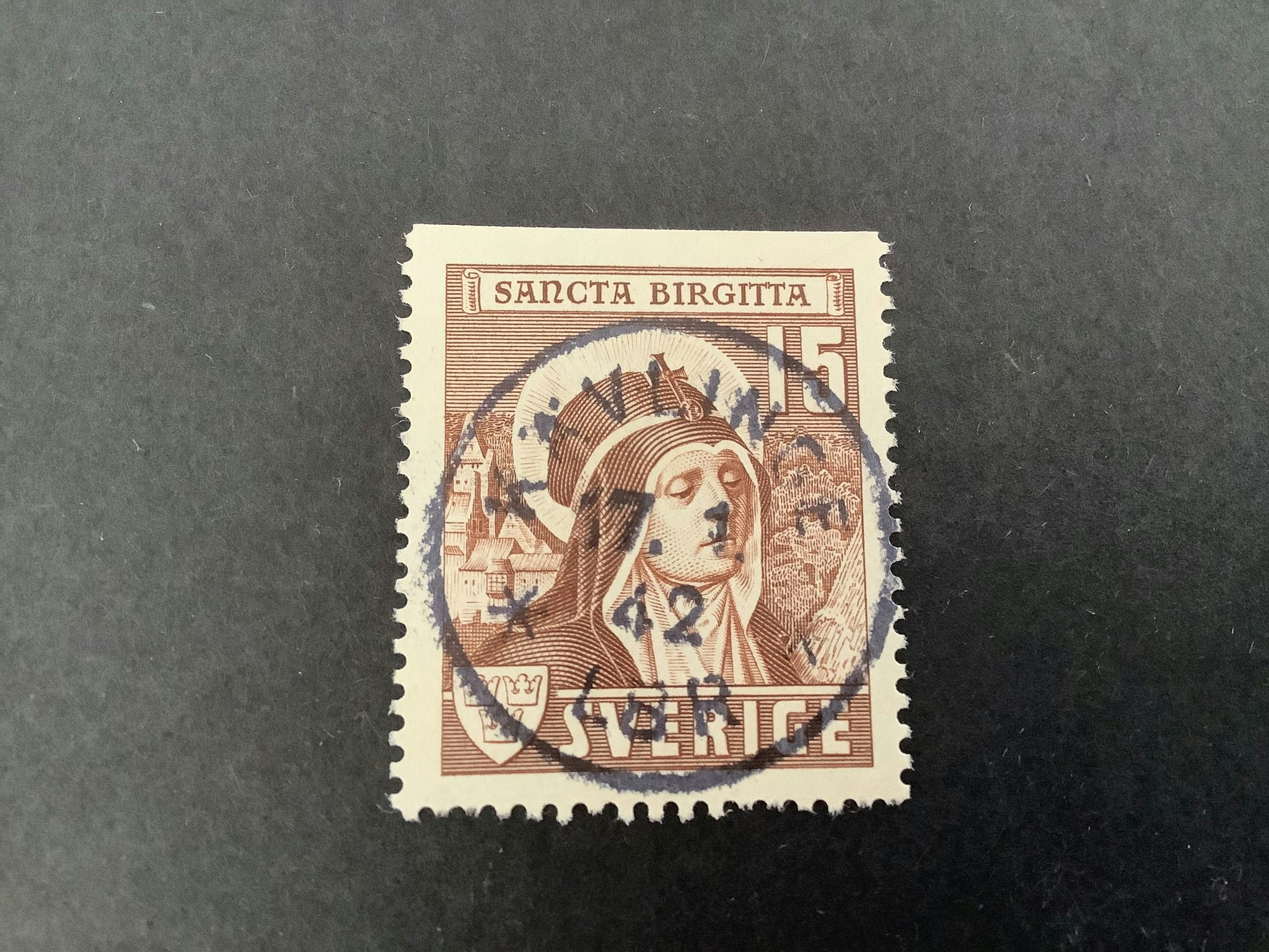 Sancta Birgitta facit nr 335 B1 praktstämplat KÄVLINGE*LBR*