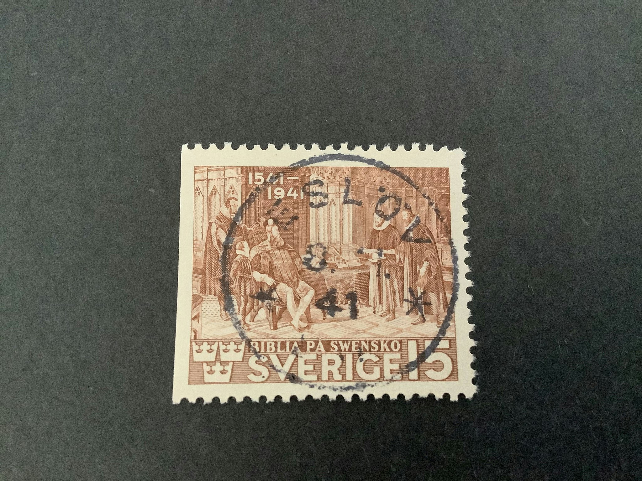 Bibeln facit nr 328 B1 lyxstämplat ESLÖV