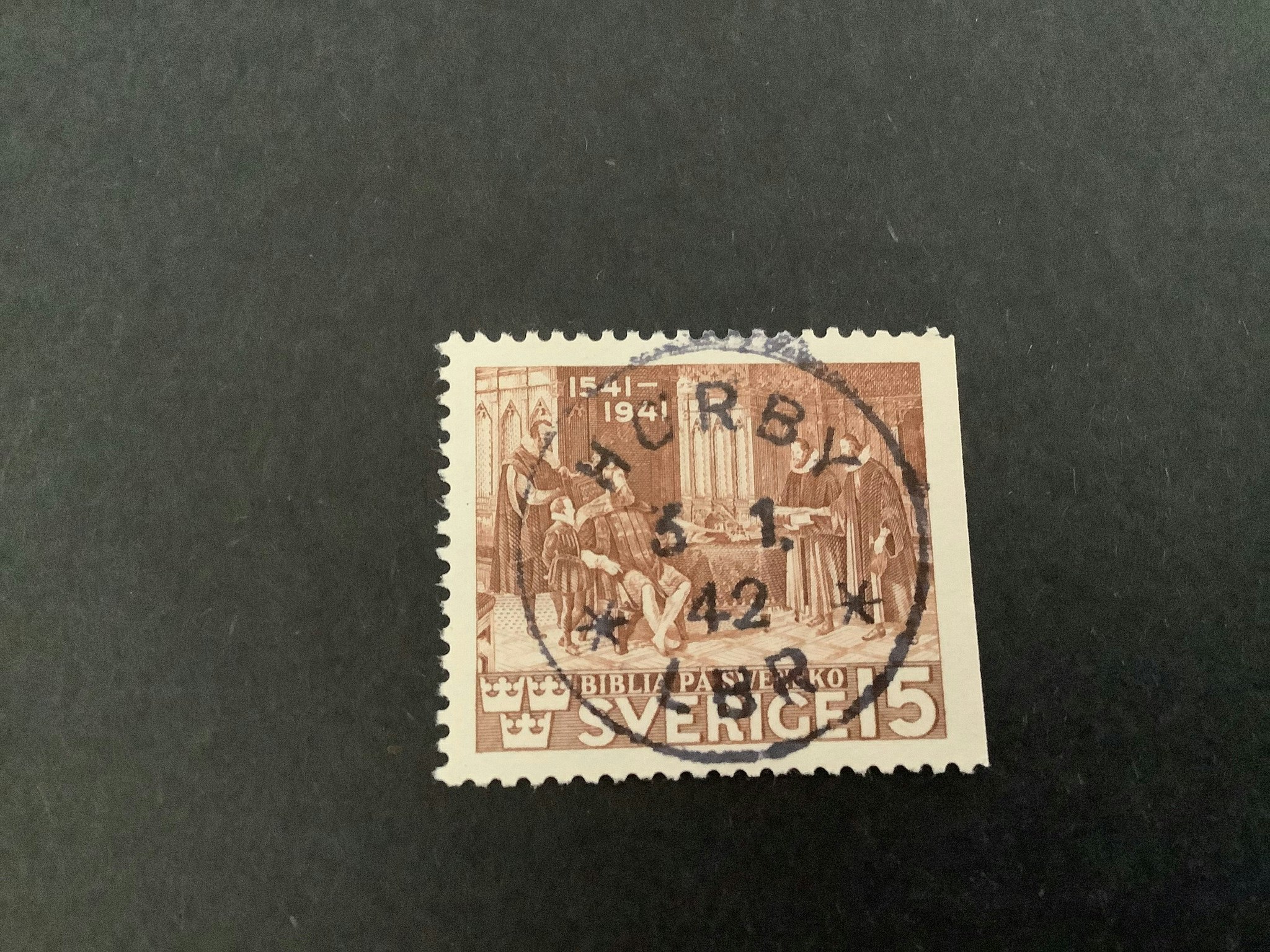 Bibeln facit nr 328 B2 lyxstämplat HÖRBY*LBR*