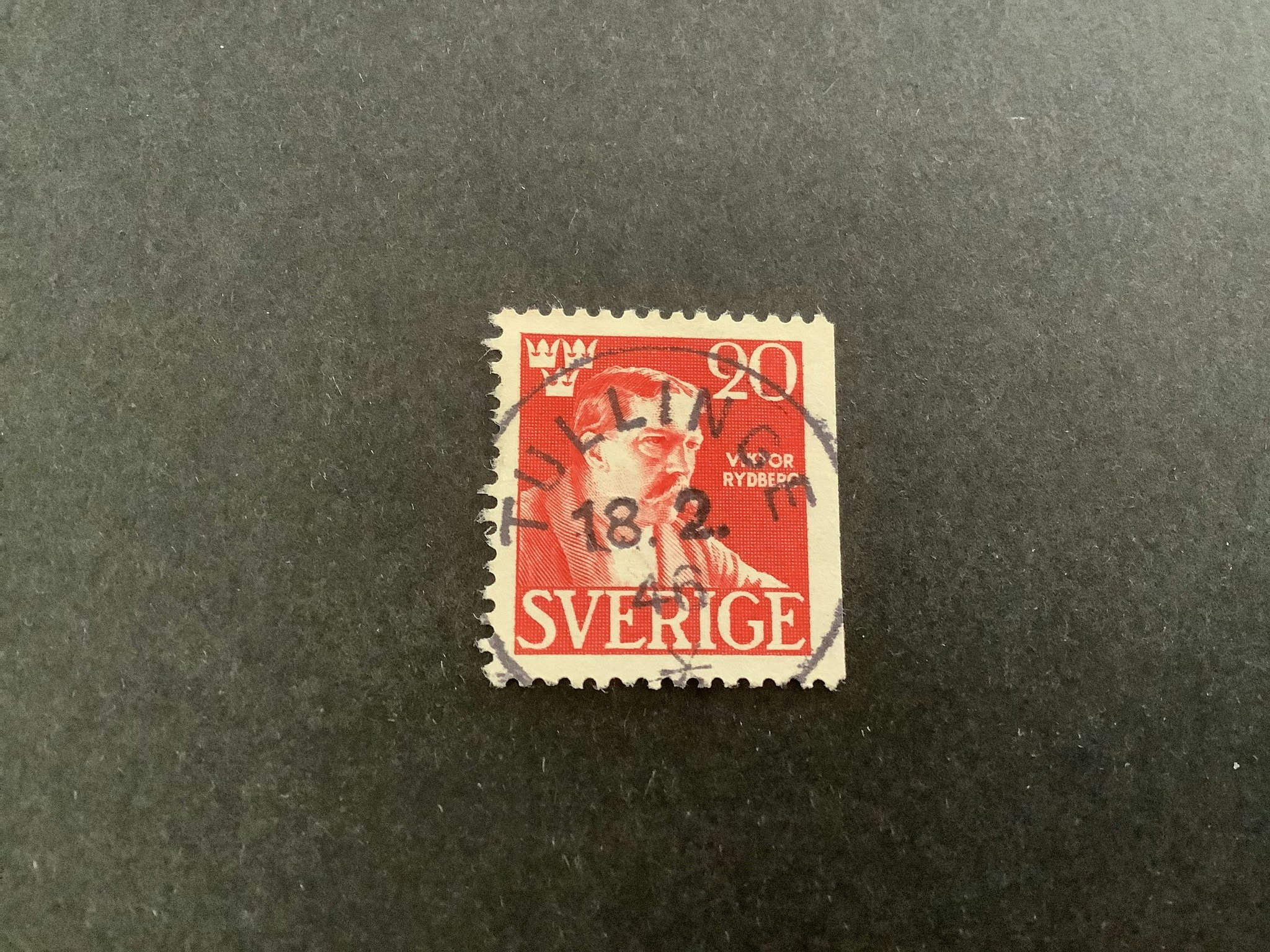 Viktor Rydberg facit nr 361 B2 praktstämplat TULLINGE