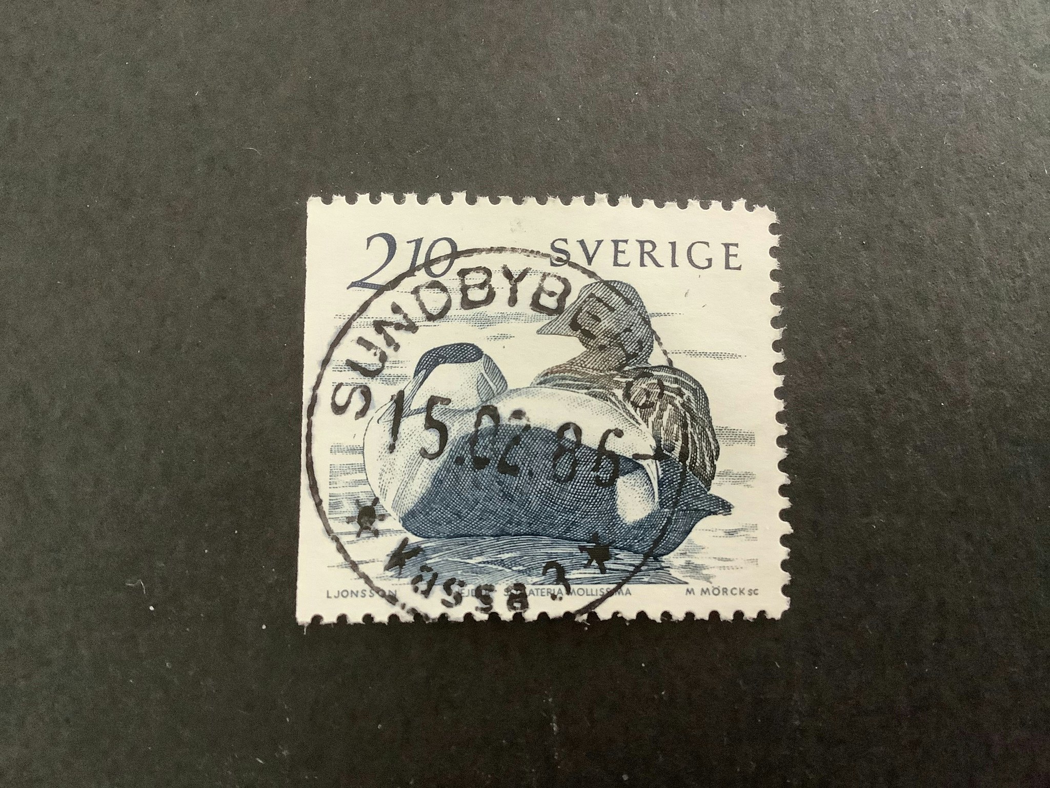Fåglar vid vatten facit nr 1393 lyxstämplat SUNDBYBERG  1