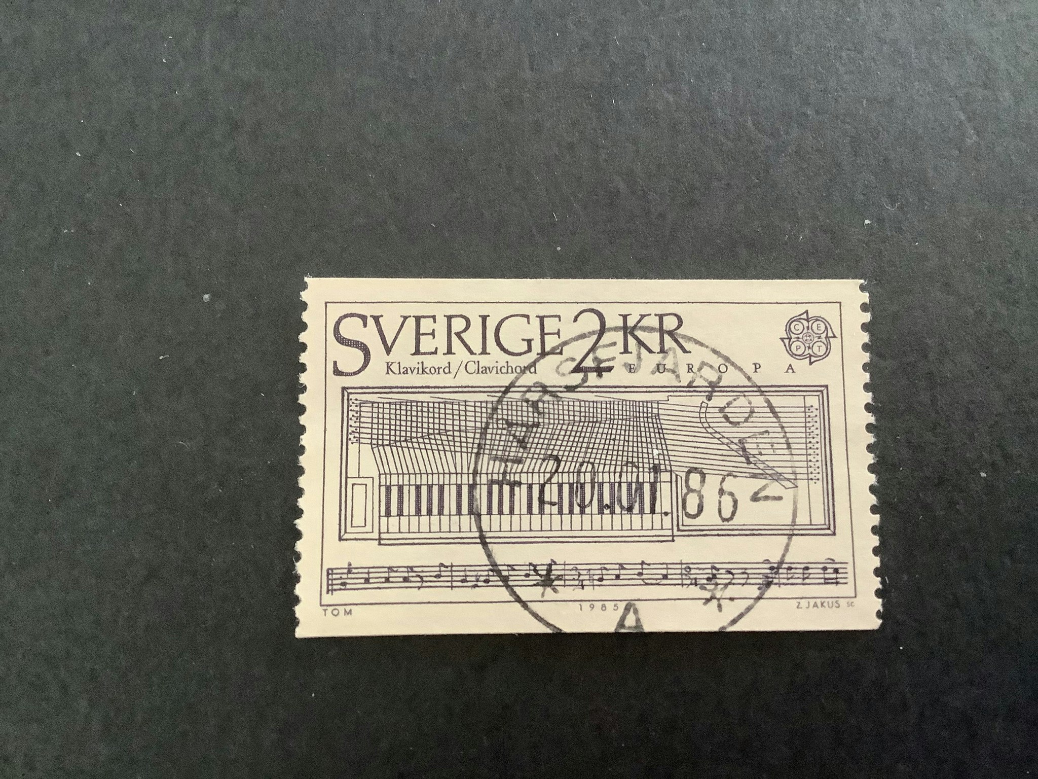 Europa XIV facit nr 1345 lyxstämplat HÅRSFJÄRDEN