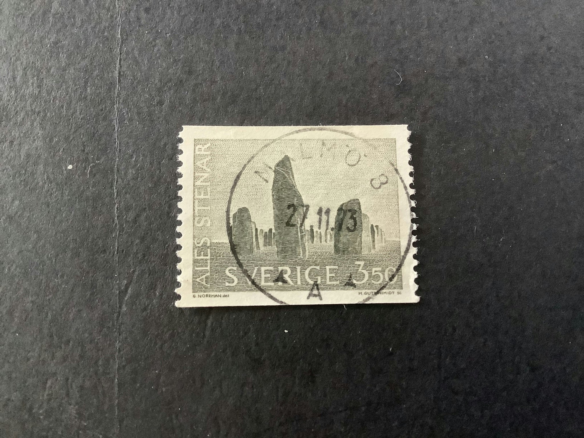 Ale stenar facit nr 579 lyxstämplat MALMÖ 8