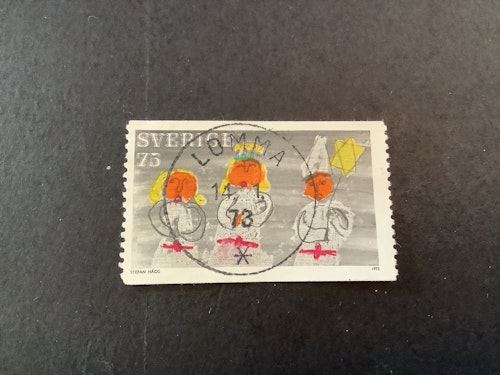 Julfrimärken 1972 facit nr 795 lyxstämplat LOMMA