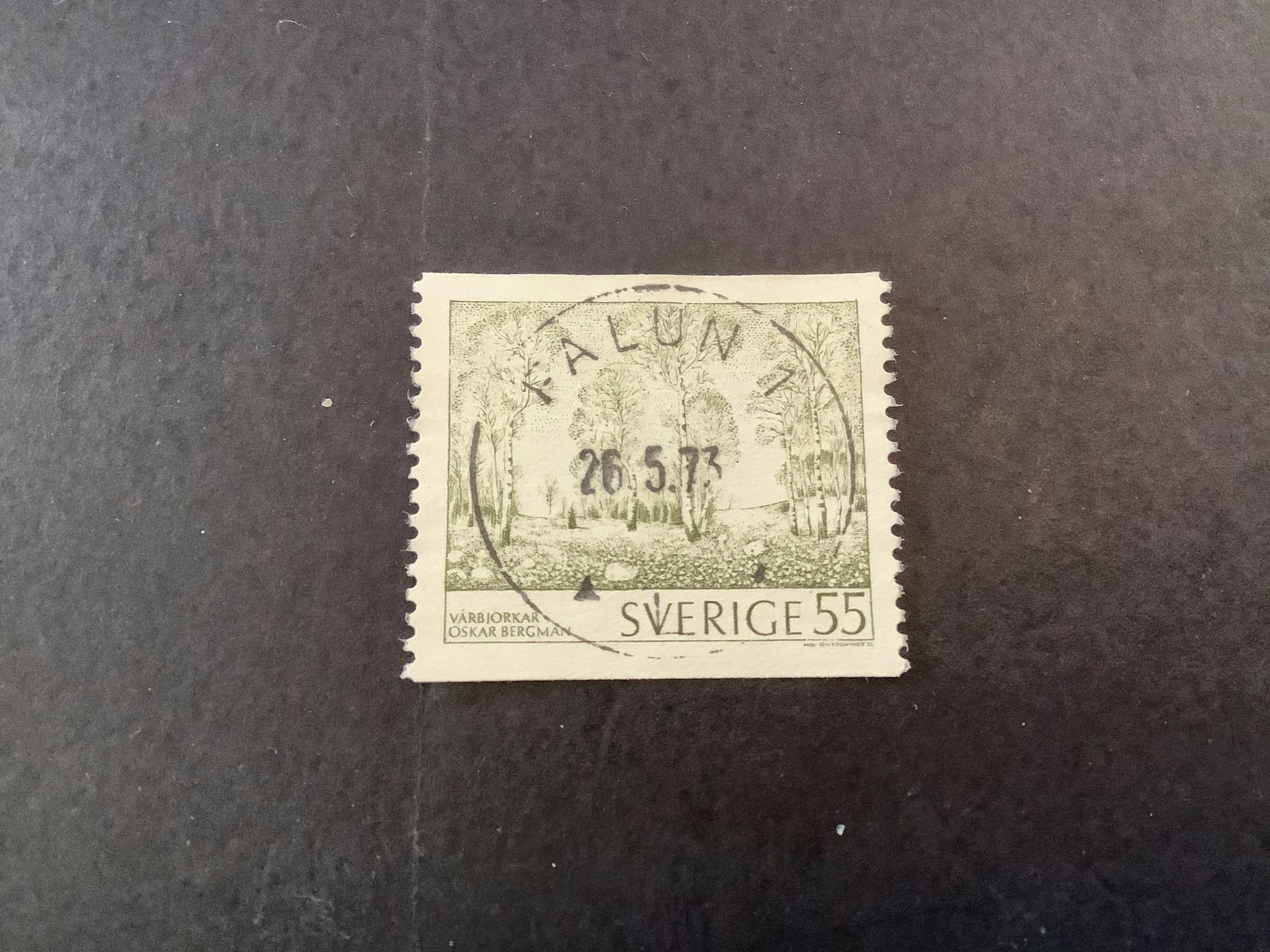 Naturmotiv facit nr 820 lyxstämplat FALUN 1