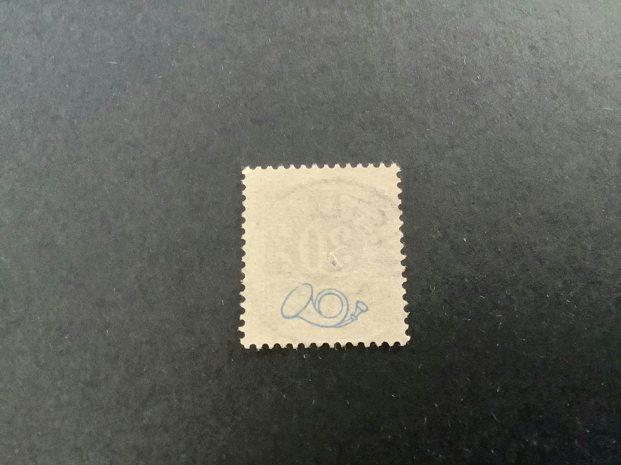 Ringtyp med posthorn facit nr 47 lyxstämplat HVETLANDA