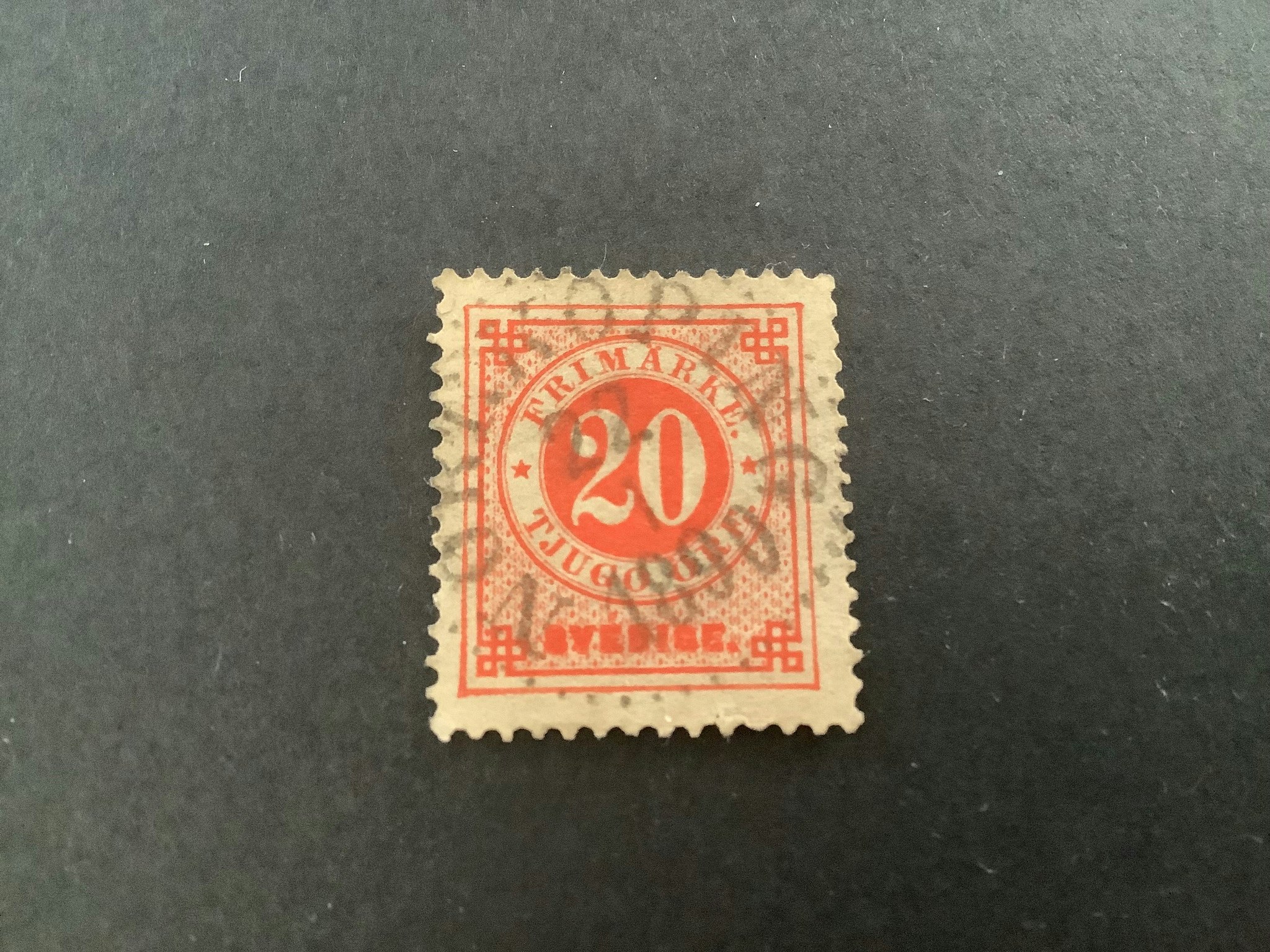 Ringtyp med posthorn facit nr 46 praktstämplat NORRKÖPING