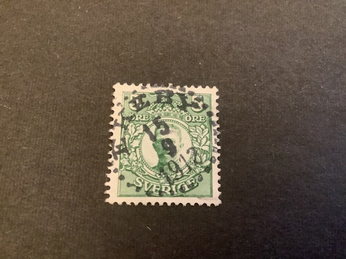Gustaf V i medaljong facit nr 79 praktstämplat EKEBY