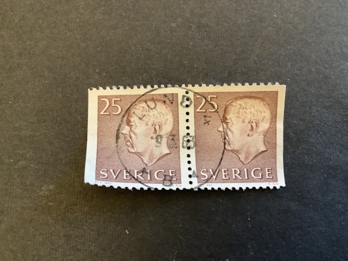 Gustaf VI Adolf facit nr 420 BB lyxstämplat par LUND 4