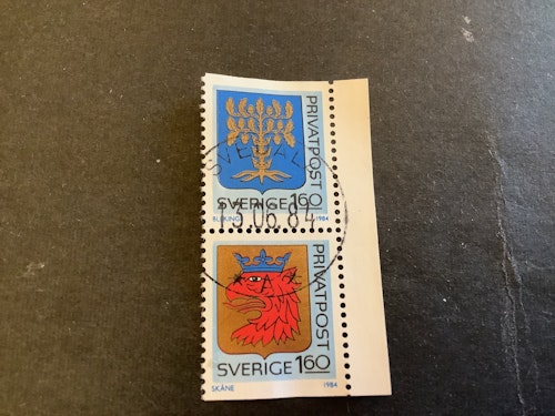 Rabattmärken VI facit nr 1298 SX lyxstämplat par SVEDALA