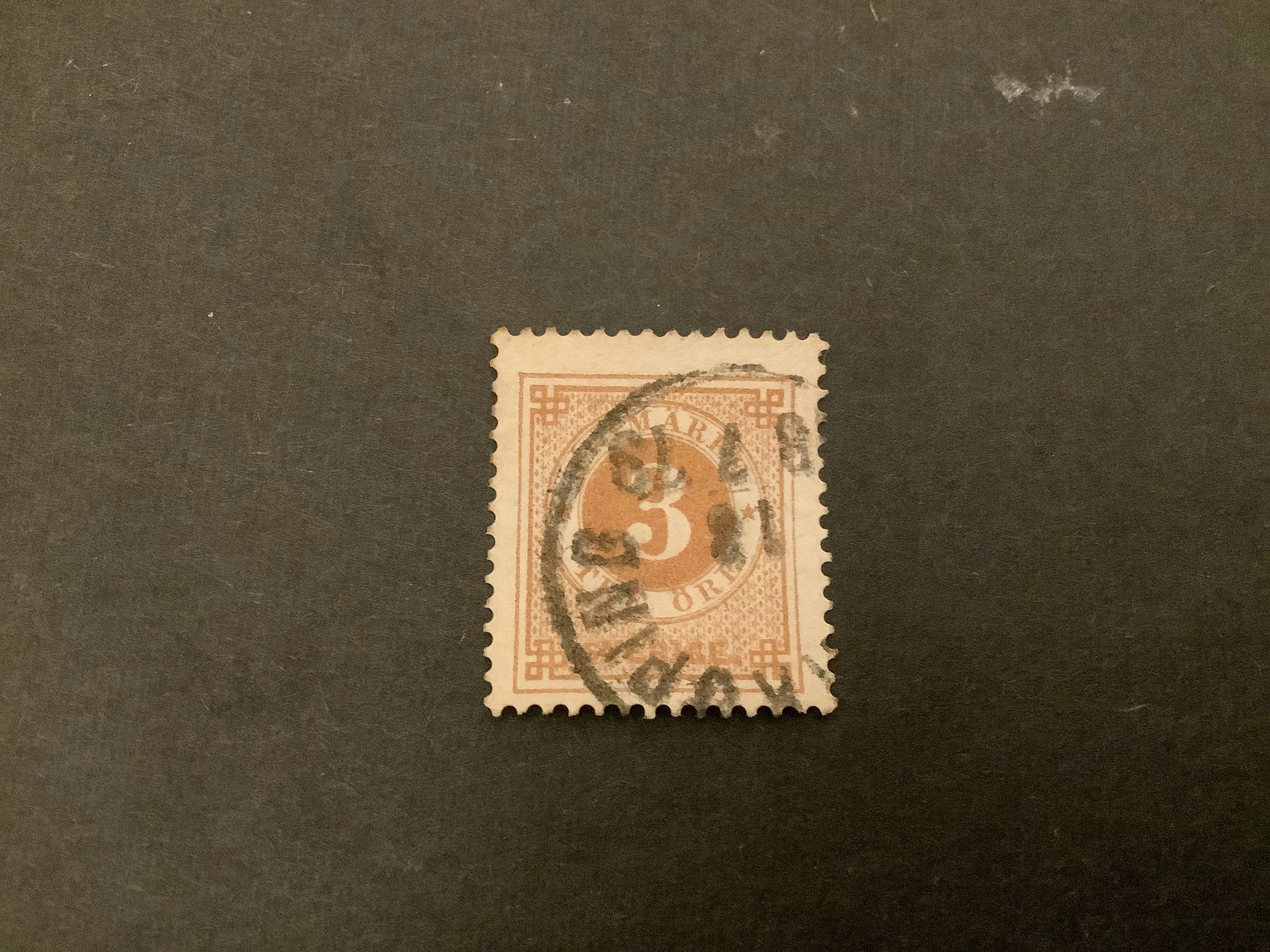Ringtyp T 13 facit nr 28 stämplat märke