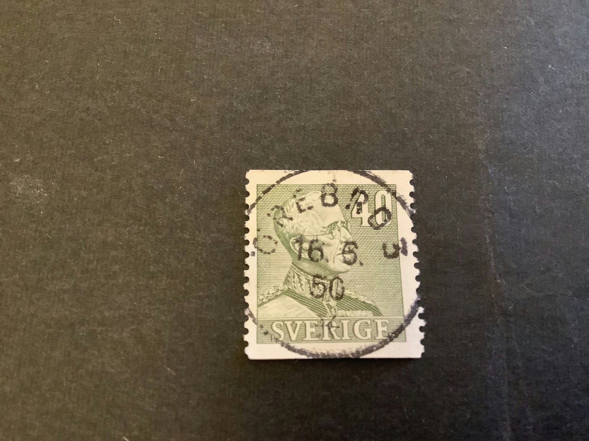 Gustaf V profil höger facit nr 281 praktstämplat ÖREBRO 3