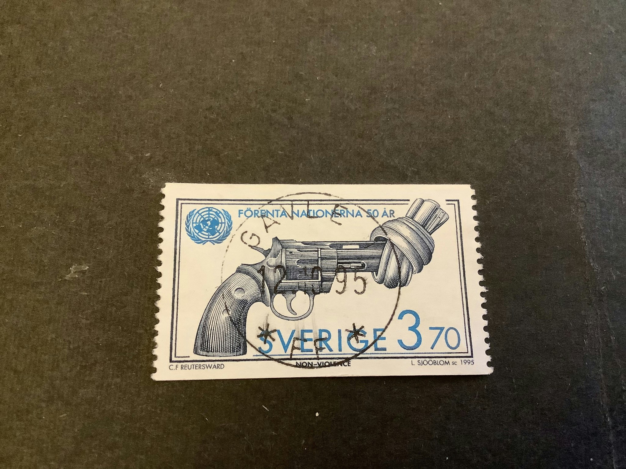 FN 50 år facit nr 1911 lyxstämplat GÄVLE