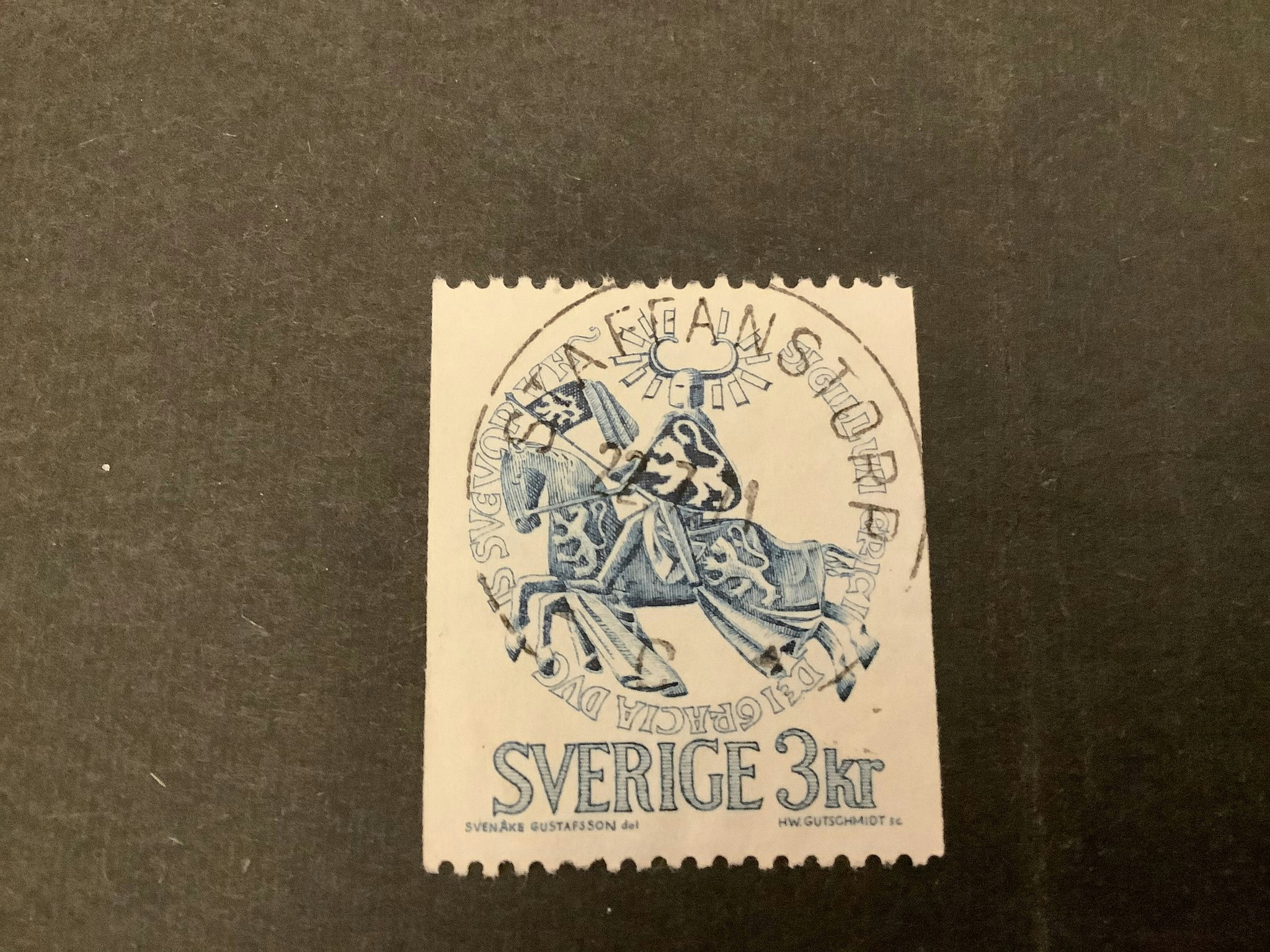 Erik Magnusson facit nr 692 V1 lyxstämplat STAFFANSTORP