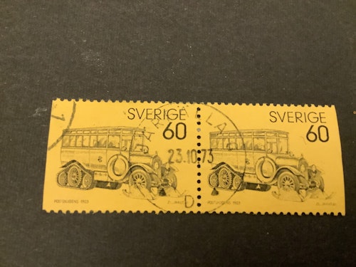 Postdiligenser facit nr 807 BB lyxstämplat par JÄRFÄLLA 6, del av 2:a stämpel