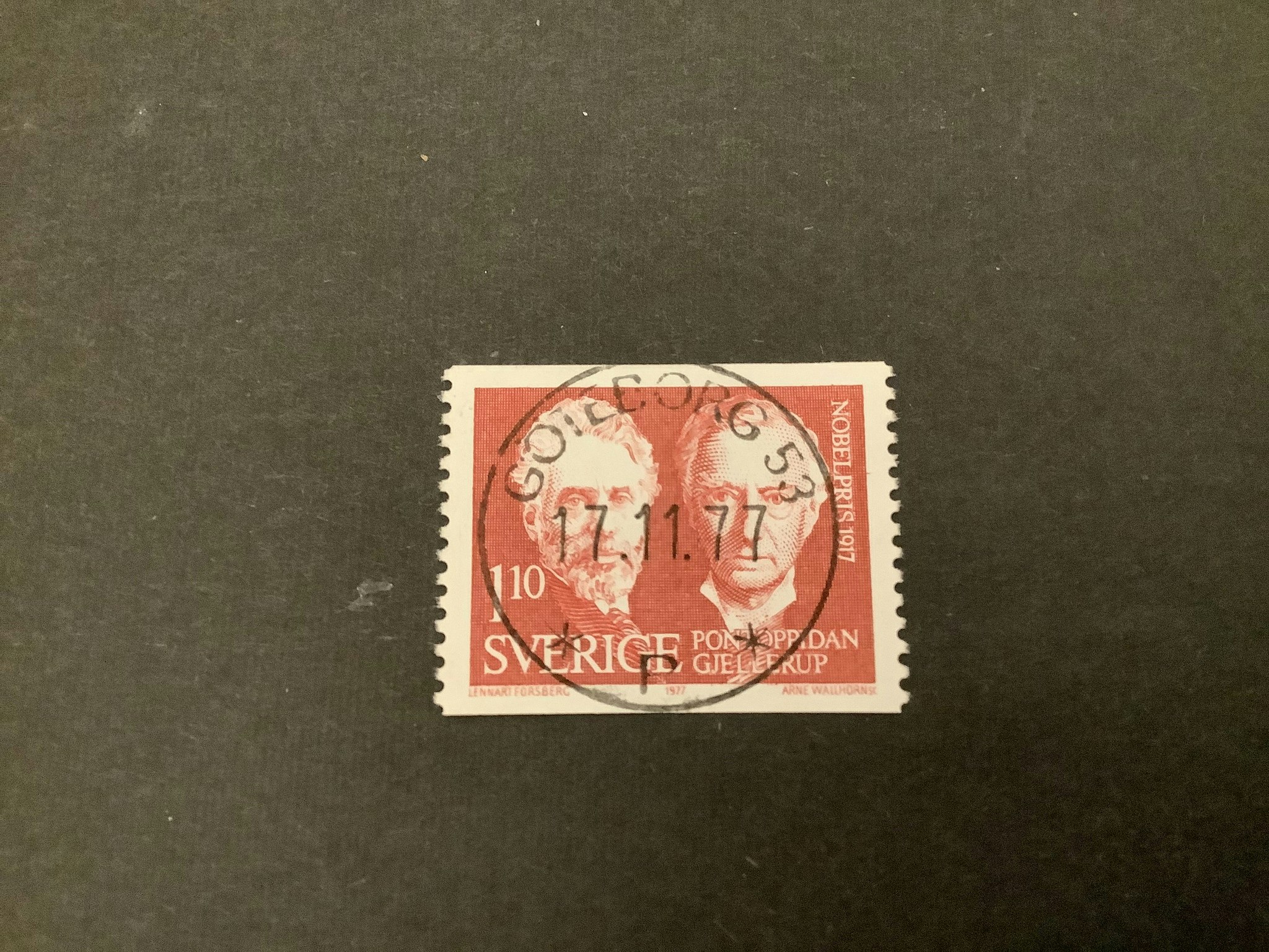 Nobelpris 1917 facit nr 1027  lyxstämplat GÖTEBORG 53