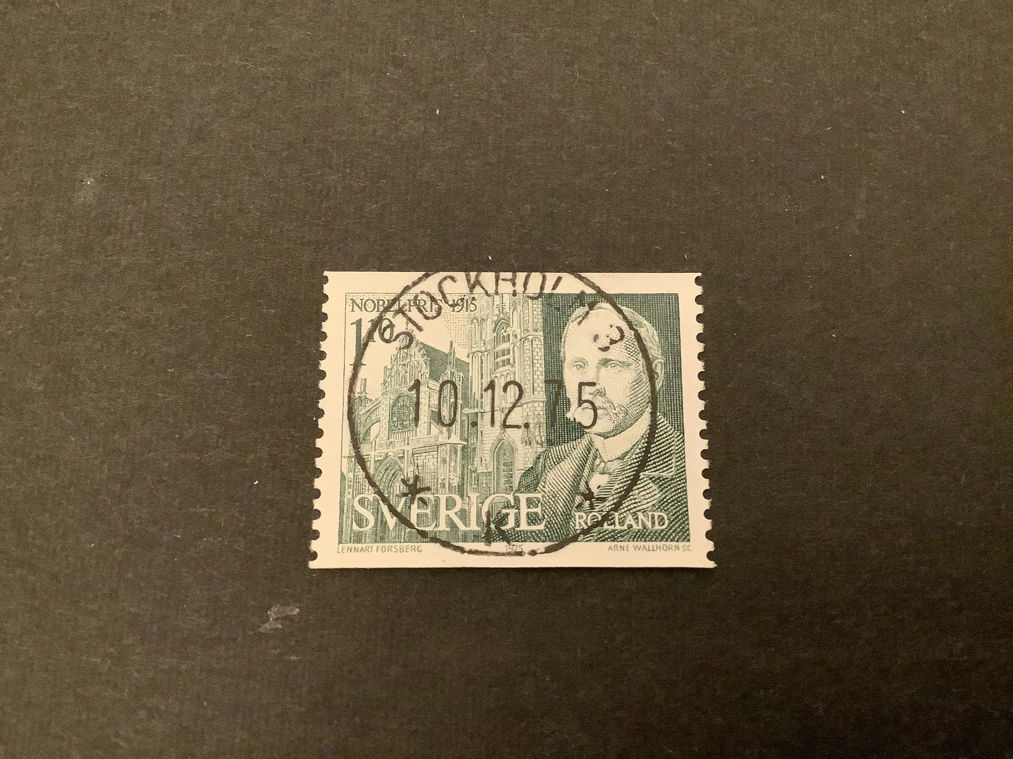 Nobelpris 1915 facit nr 951 lyxstämplat STOCKHOLM 3