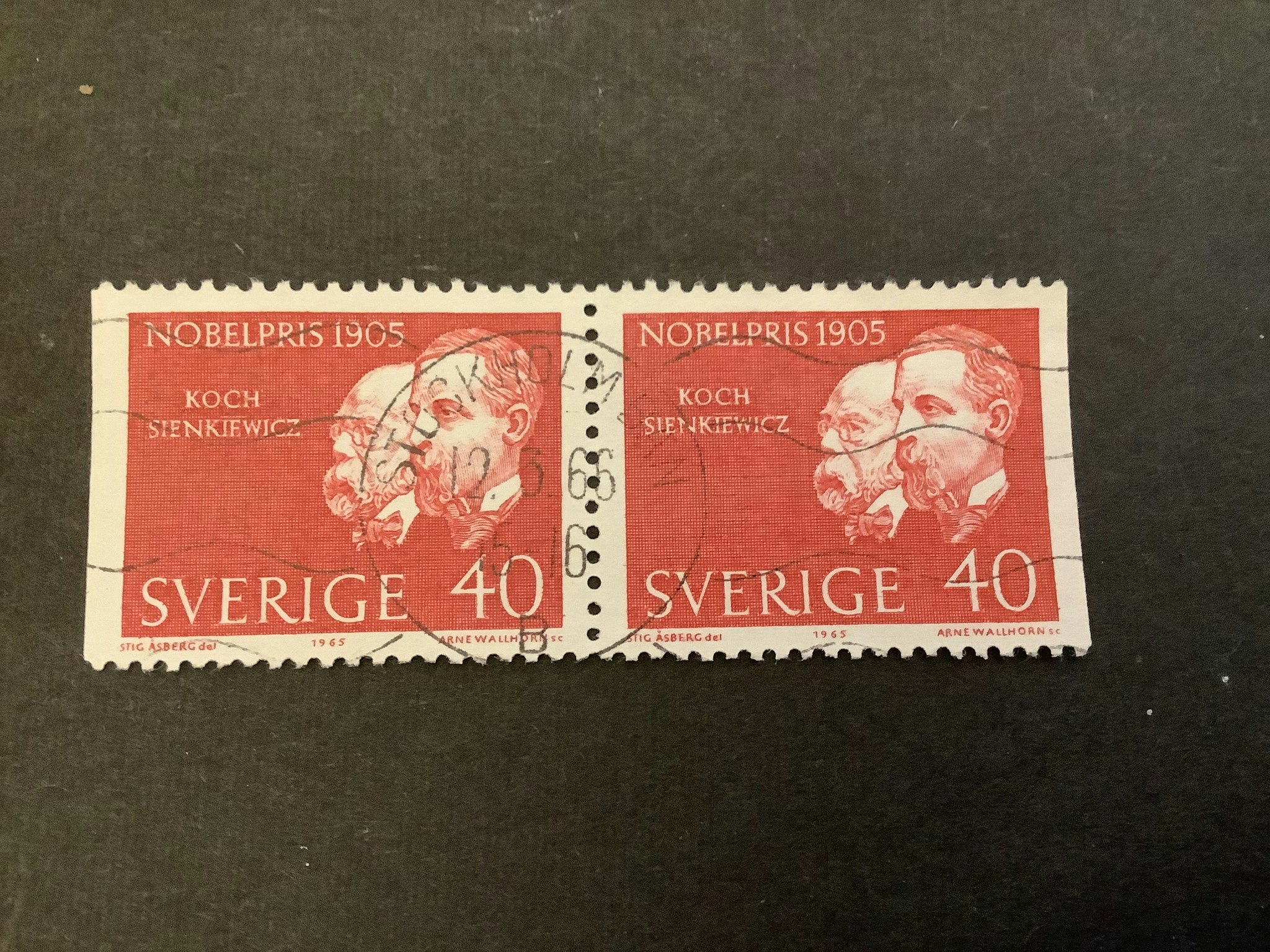 Nobelpris 1905 facit nr 571 BB lyxstämplat STOCKHOLM BAN