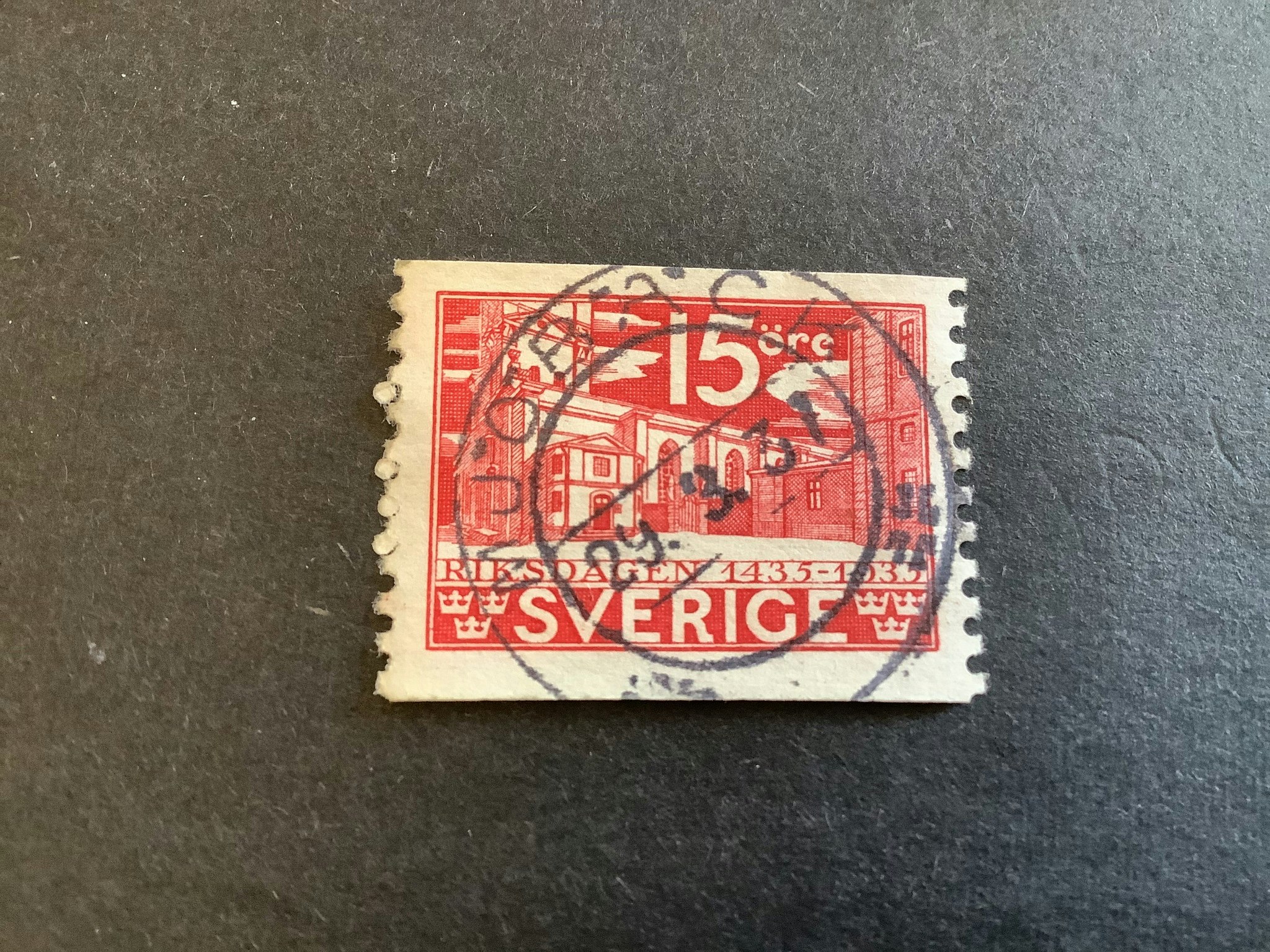Riksdagen facit nr 242 A praktstämplat MJÖBÄCK