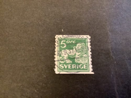 Stående lejon facit nr 143 A praktstämplat HÄLSINGBORG 1
