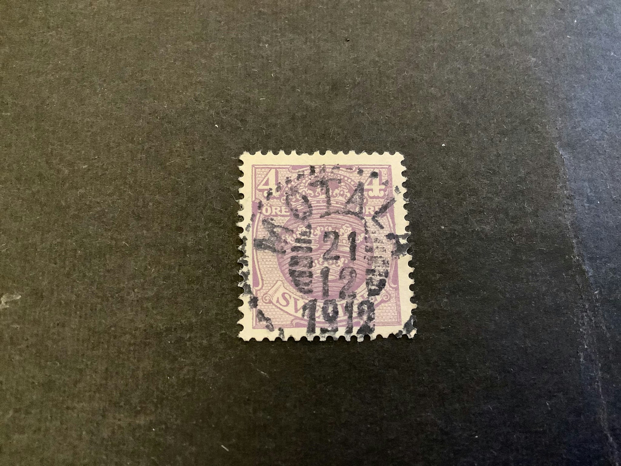 Lilla riksvapnet facit nr 74  lyxstämplat MOTALA