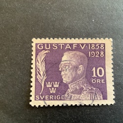 Gustaf V 70 år stämplat märke