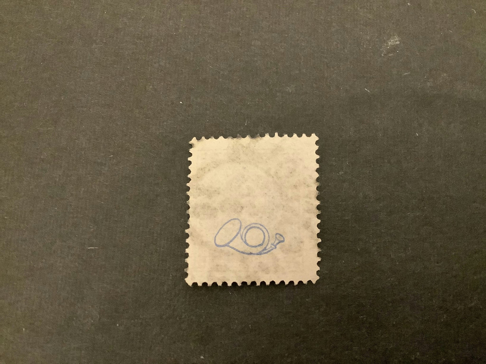 Ringtyp posthorn facit nr 44 stämplat märke