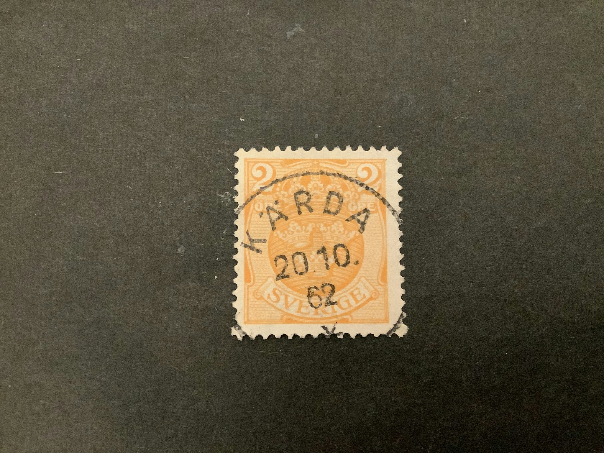 Lilla riksvapnet facit nr 72 praktstämplat KÄRDA