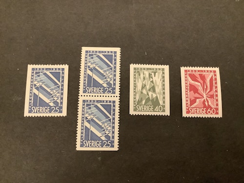 Telegrafverket 100 år facit nr 451-453 postfrisk serie