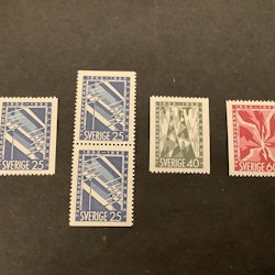 Telegrafverket 100 år facit nr 451-453 postfrisk serie