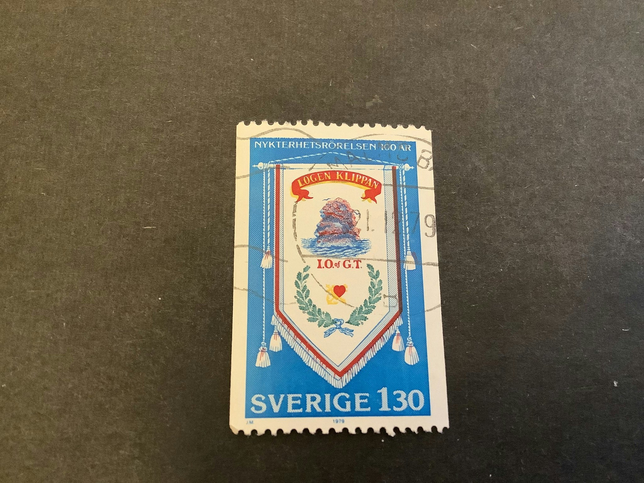 Svenska nykterhetsrörelsen facit nr 1089 V med föskjutet tryck