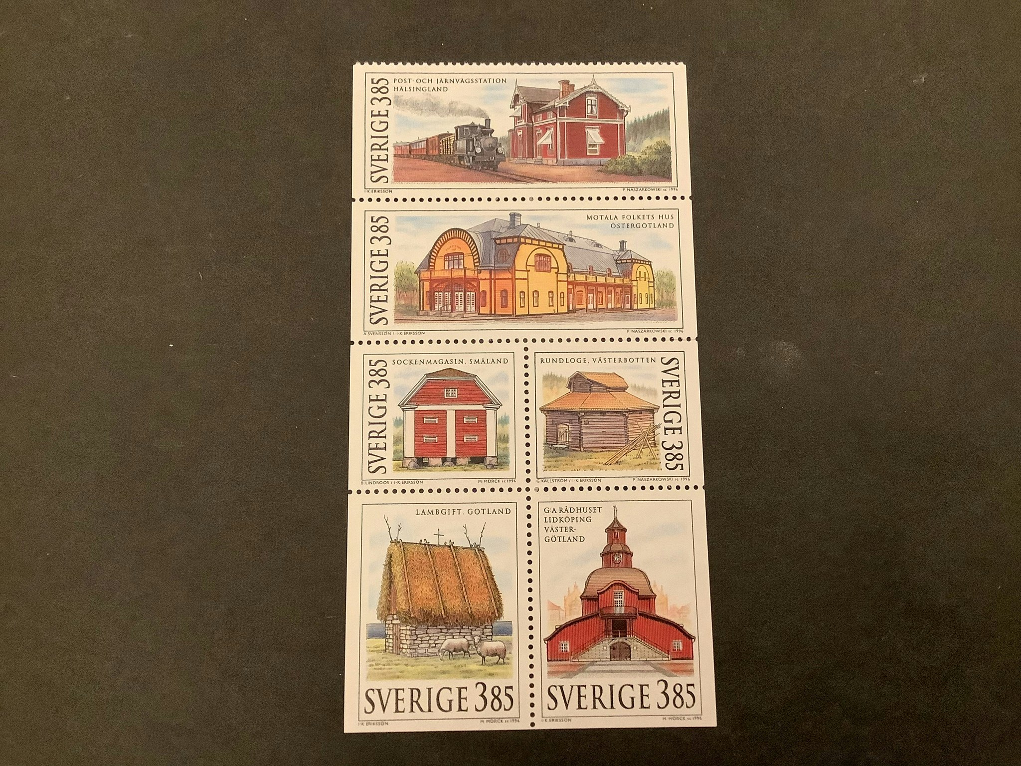 Svenska hus 2 facit nr 1950-1955 postfriskt häftesblock