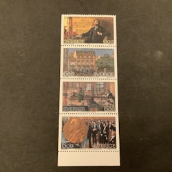 Alfred Nobels testamente 100 år facit nr 1934-1937 postfriskt block