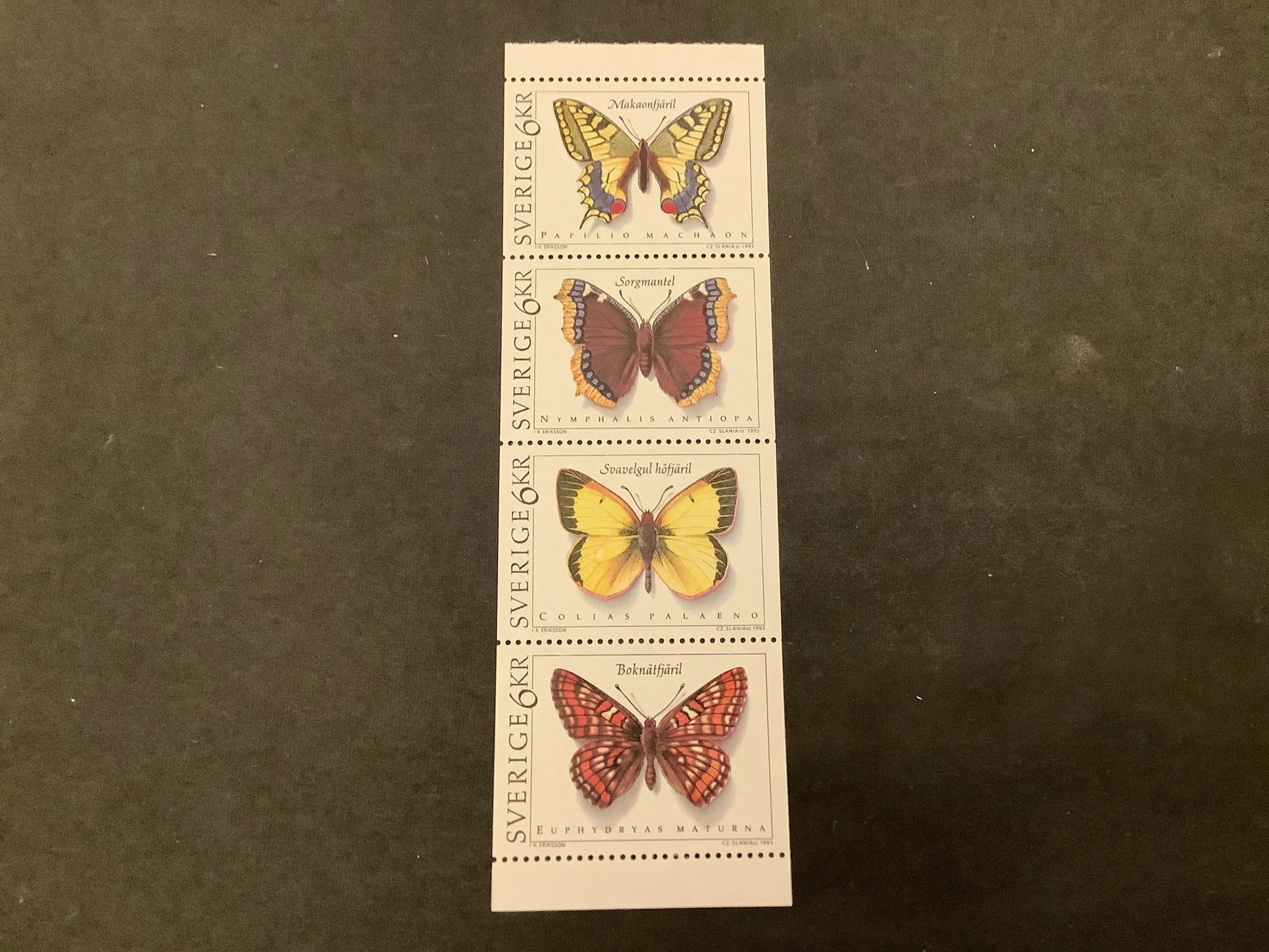 Fjärilar facit nr 1798-1801 postfriskt block