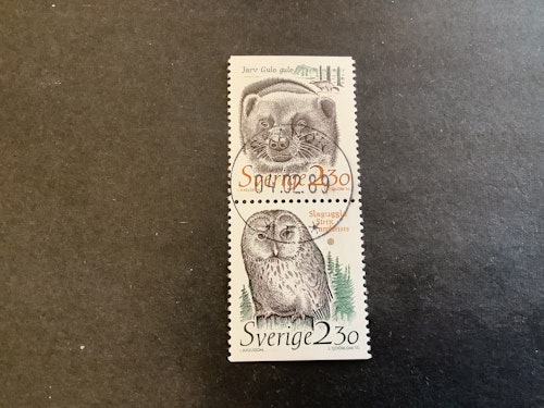 Djur i hotad miljö facit nr 1542 SX lyxstämplat par SKANÖR