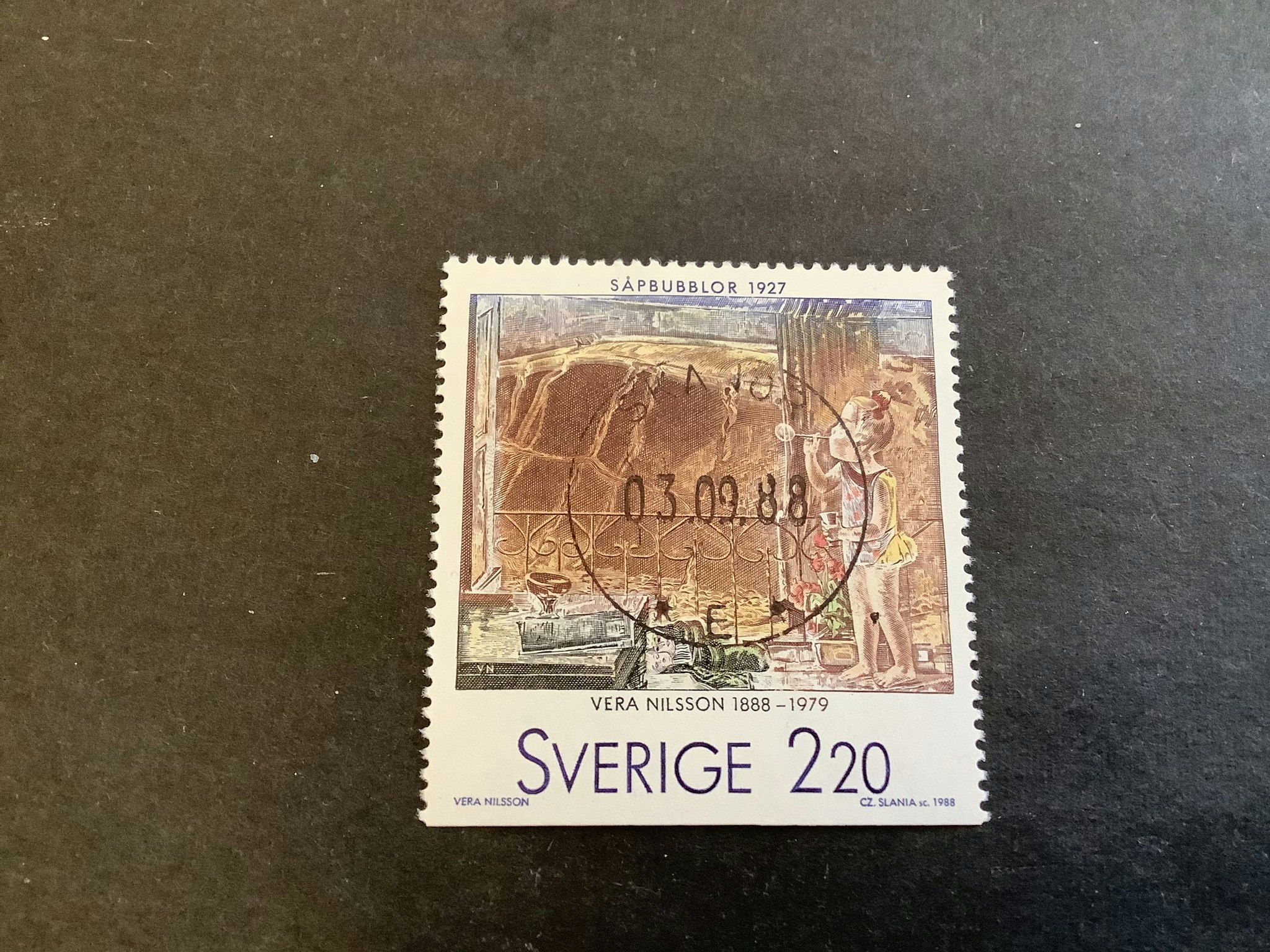 Svenska konstnärer i Paris facit nr 1516 lyxstämplat SKANÖR