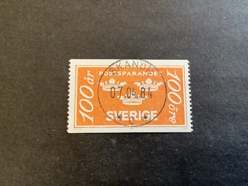 Postsparandet 100 år facit nr 1284 lyxstämplat SKANÖR