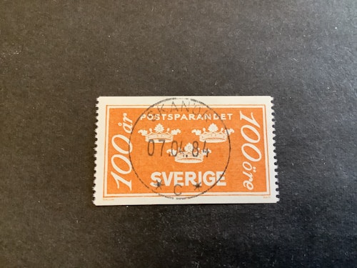 Postsparandet 100 år facit nr 1284 lyxstämplat SKANÖR