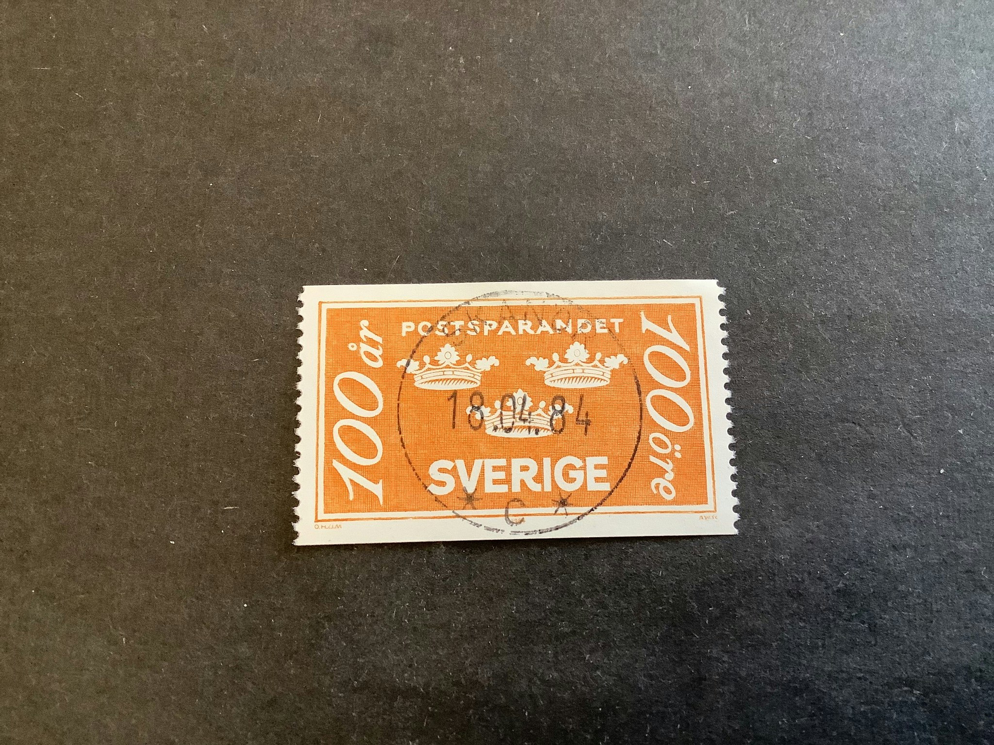 Postspatandet 100 år facit nr 1284 lyxstämplat SKANÖR