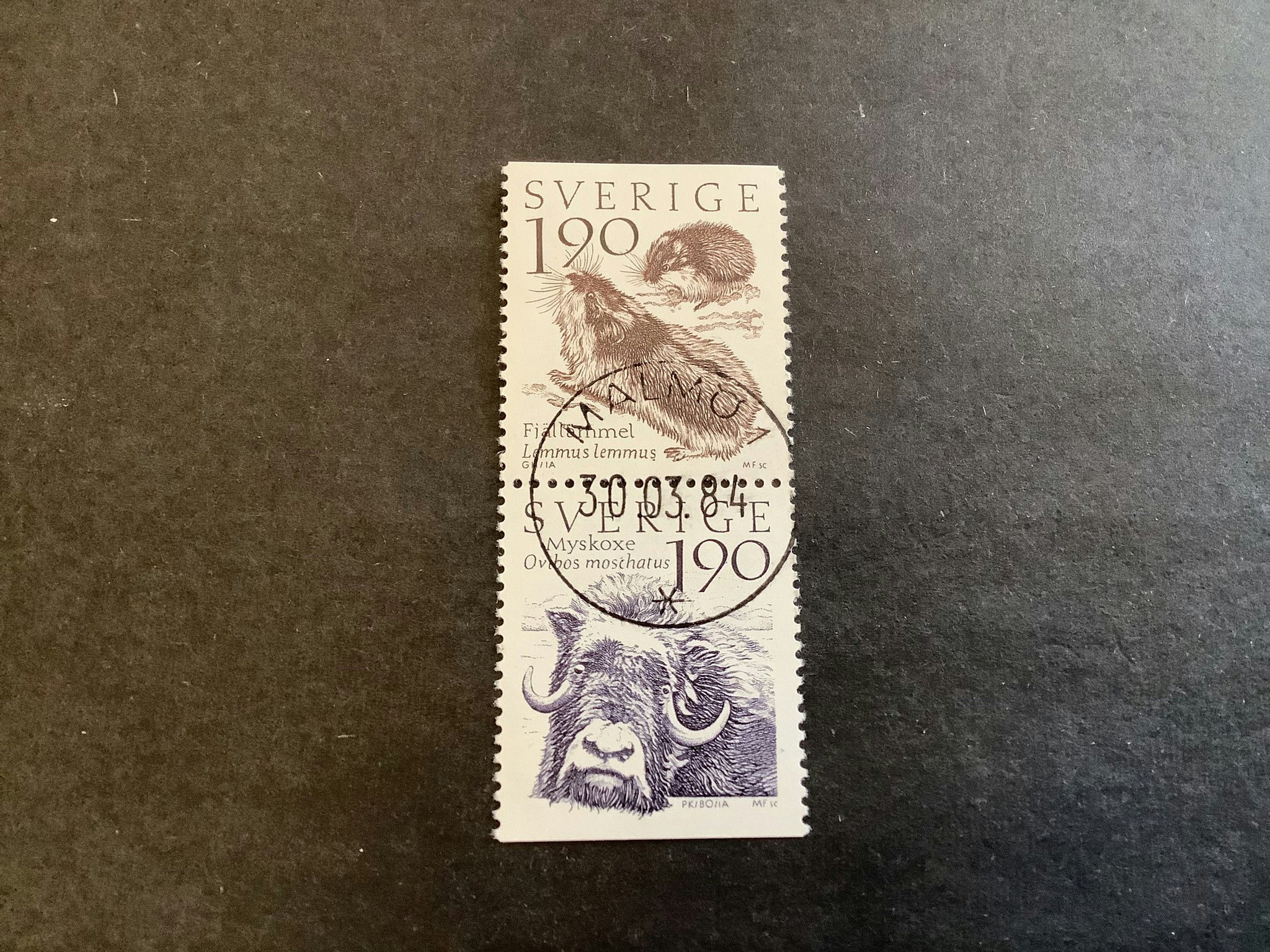 Fjällvärld facit nr 1292 SX lyxstämplat par MALMÖ 1