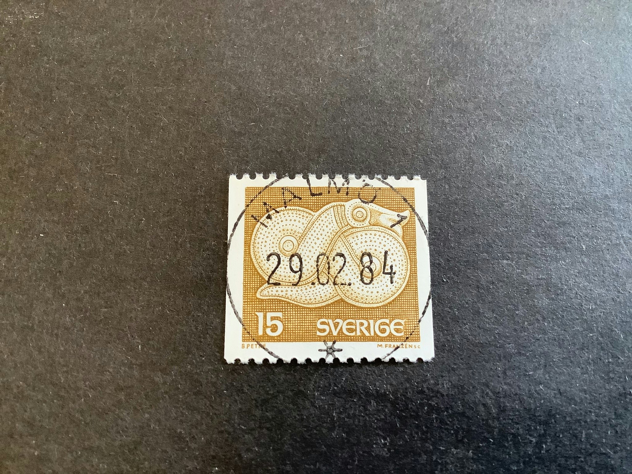 Bronsspänne facit nr 971 lyxstämplat MALMÖ 1