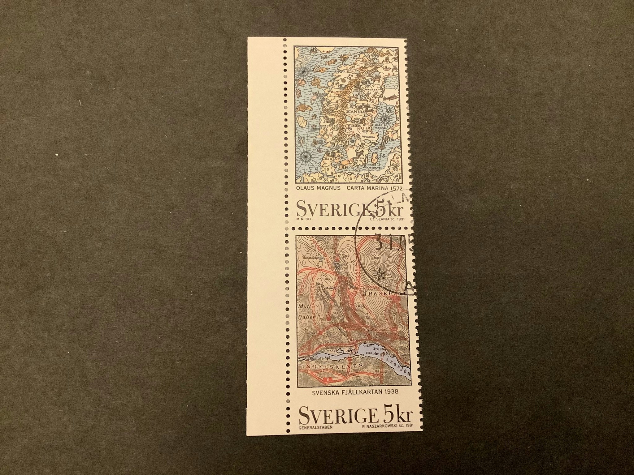 Svenska kartor facit nr 1675 SX stämplat par