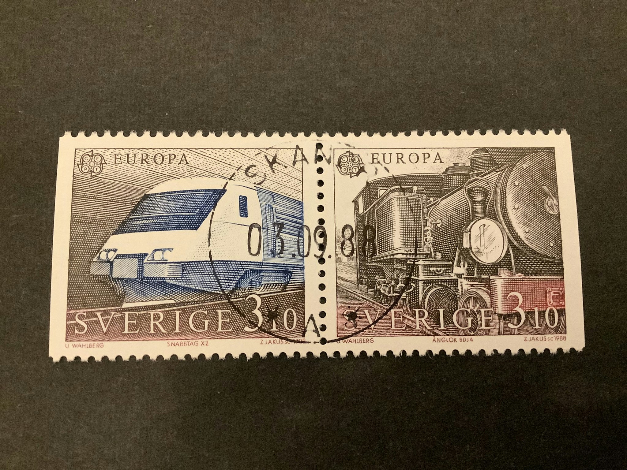 Europa XVII facit nr 1520 SX lyxstämplat par SKANÖR
