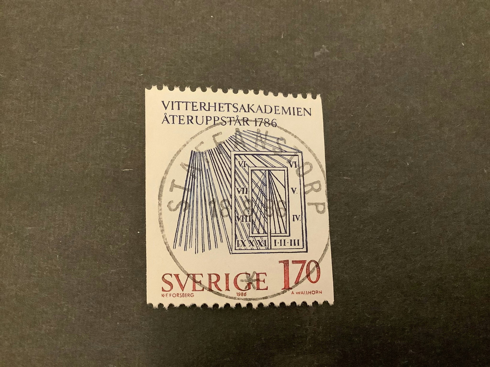 Akademijubileer facit nr 1400 lyxstämplat STAFFANSTORP